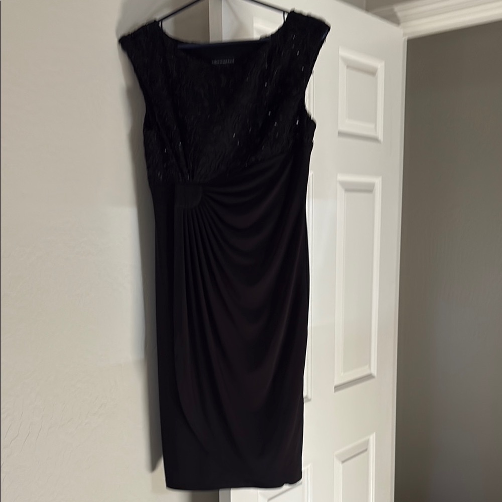 Connected Elegant Black Dress - Picture 2 of 6